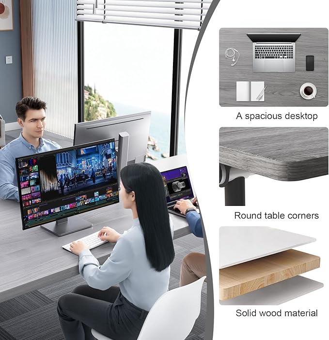 Conference Table,55.1''Folding Conference Room Table for 4-12 People,Mobile Flip Top MeetingTraining Table with Different Coulor and Styles for Offices, Classrooms,Meeting Room (6, 70.8''F)