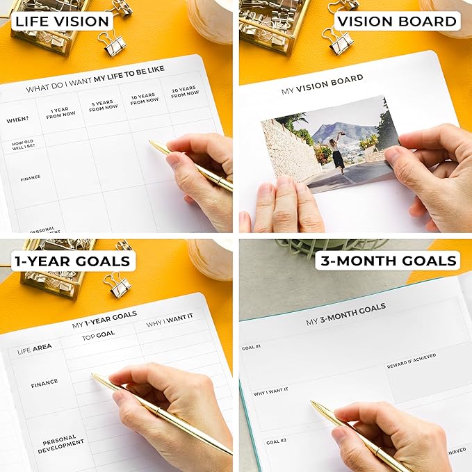 Clever Fox Planner PRO Light – Weekly & Monthly Life Planner to Increase Productivity, Time Management and Hit Your Goals, 8.5x11″ (Turquoise)