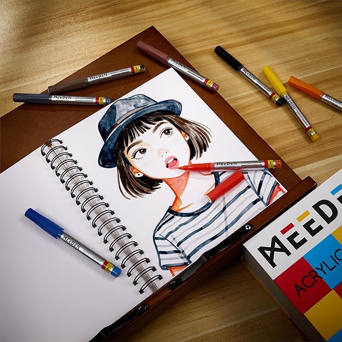 MEEDEN Mixed Media Paper Pad: 8" x 10" 112lb/165gsm Spiral Bound Mixed Media Sketchbook with DIY Cover - 60 Sheets Art Drawing Paper Sketch Pad for Artist Adults Painting Writing Sketching