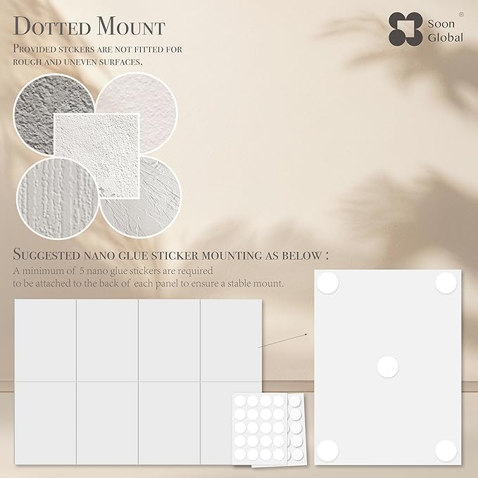 Soon Global 8-Pack Acoustic Panels, Soundproof Wall Panels, 48 X 32 Inches Sound Absorbing Panels, Decorative Acoustical Wall Panels, Acoustic Treatment for Recording Studio, Harmony in Azure