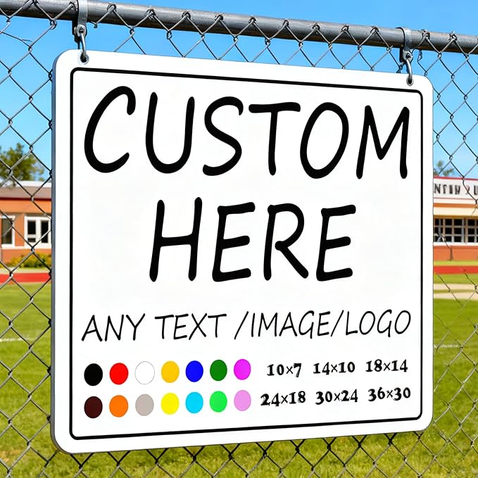 Custom Sign for Business-18×14inches-Indoor/Outdoor use,Weatherproof, 0.04 inches thick quality aluminum,for Street, underground parking