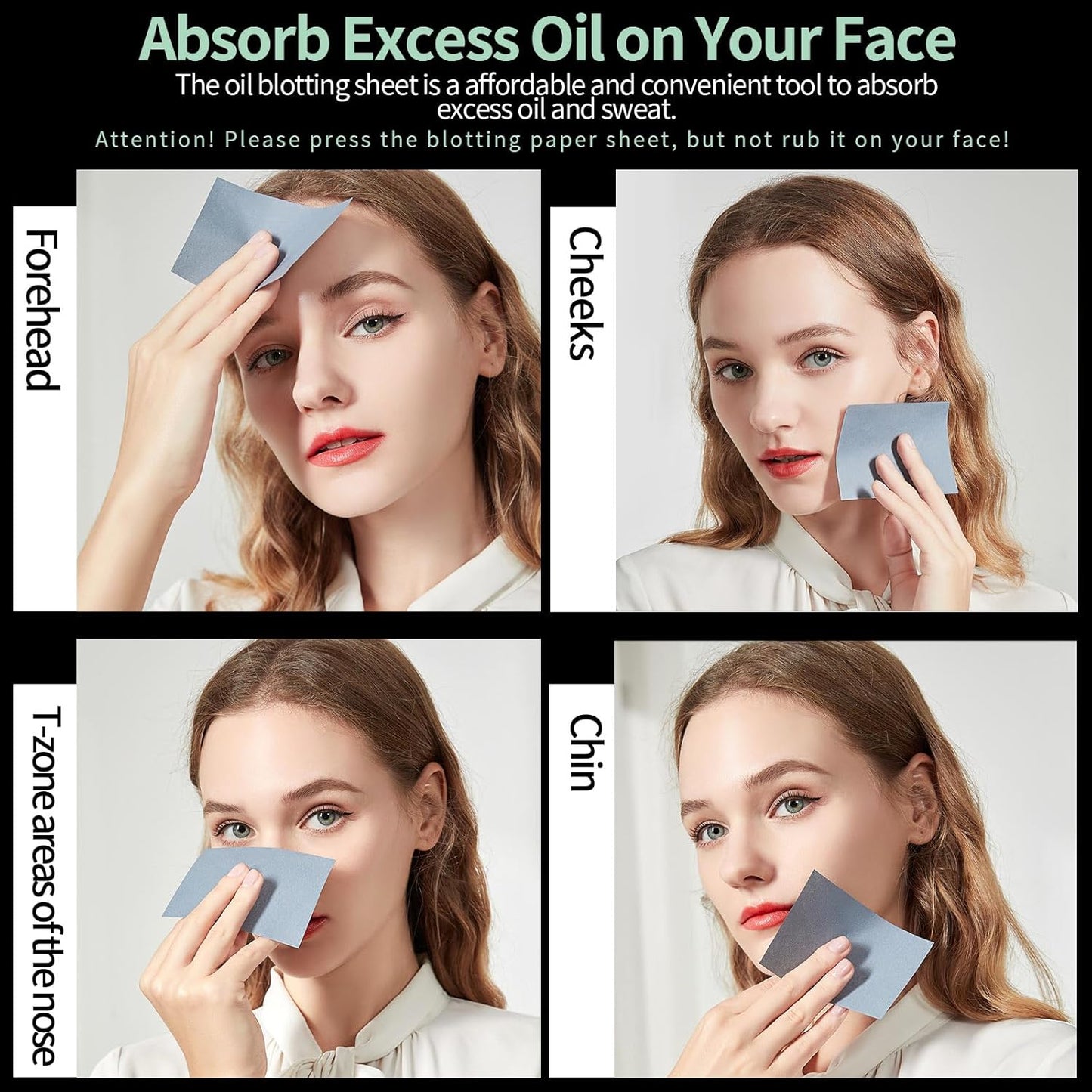 FANDAMEI 1800 Counts Oil Blotting Sheets For Face, Oil Blotting Papers For Face, Blotting Paper for Oily Skin, Oil Absorbing Sheets For Face, Oil Control Film, Oil Absorbing Tissues