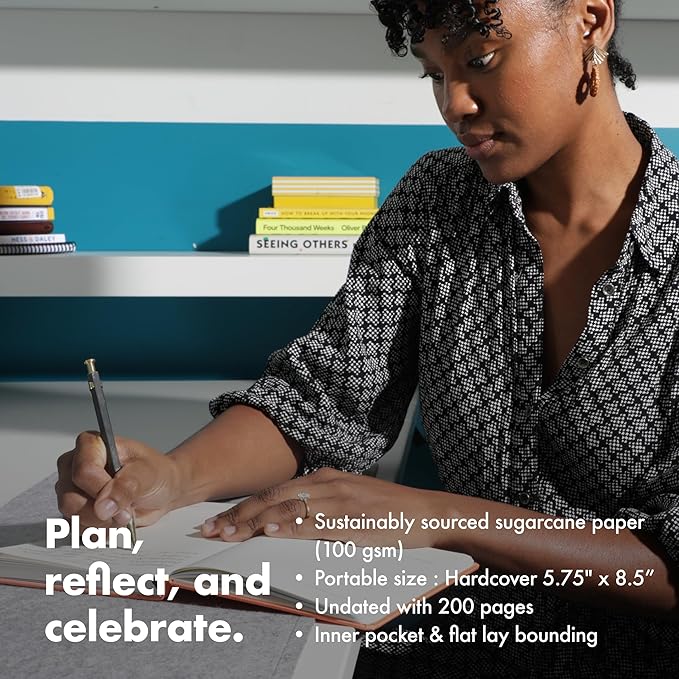 BestSelf 13-Week Self Journal & Goal Planner β Undated Daily ADHD-Friendly Journal for Men & Women | Productivity, Gratitude, Reflection & Habit Tracker | 2026 Life Organizer with Prompts, Grey Mist