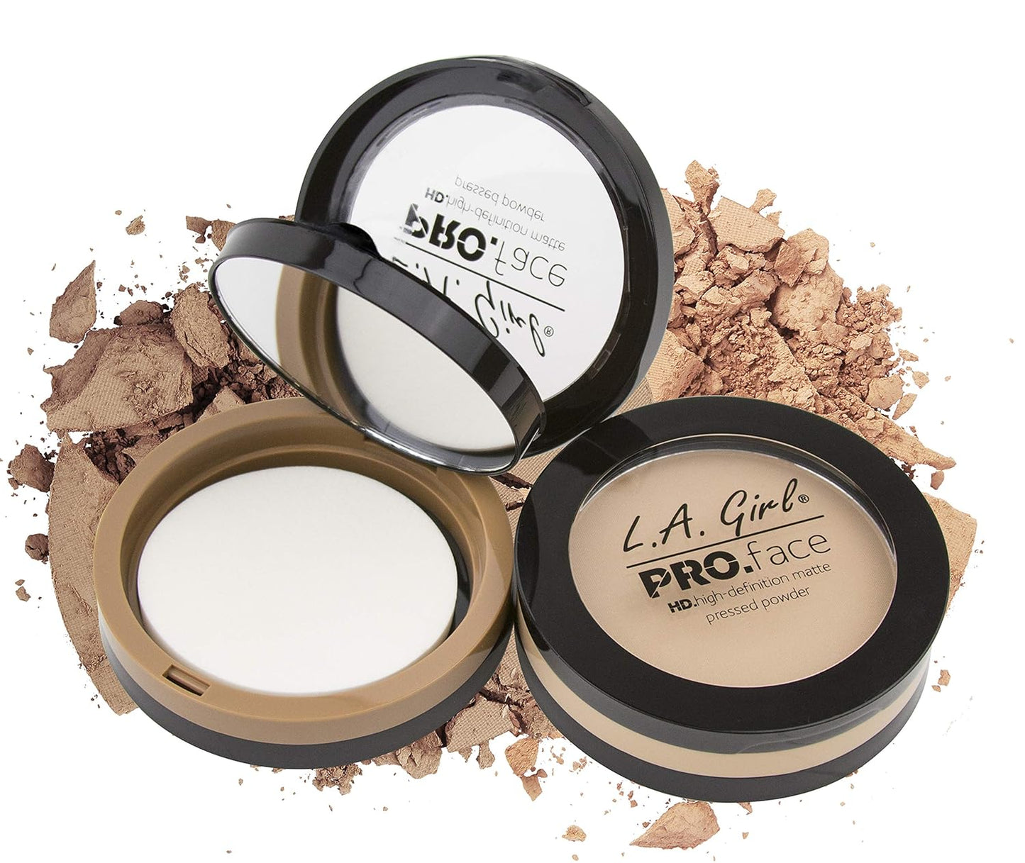 L.A. Girl Pro Face HD Matte Pressed Powder, Classic Ivory, 0.25 Ounce (Pack of 3) (GPP602)