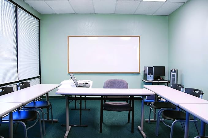 Ghent 4 x 6 Porcelain Magnetic Whiteboard, Wood Frame, 1 Marker, 1 Eraser, Made in the USA (M1W-46-4)