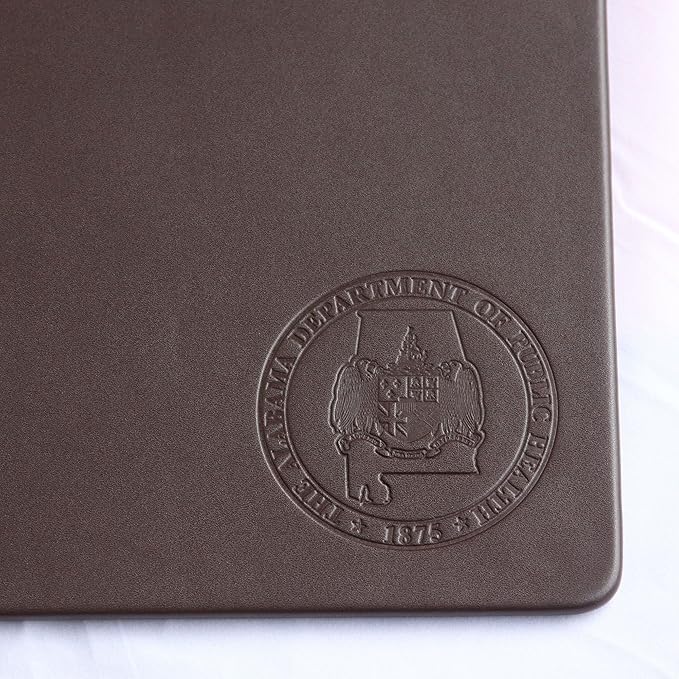 DACASSO Leatherette Keyboard/Mouse Desk Mat- Luxury Leatherette Desk Blotter for Writing - Executive Desk Surface Protector - (Brown, 30" x 12.5")