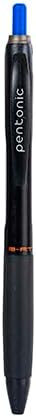 linc Pentonic BR-T Retractable Ballpoint Pens, 12 Count, Blue Ink, 0.7 mm Fine Point, Smooth Writing For Journaling, Office & School (PEN12123)