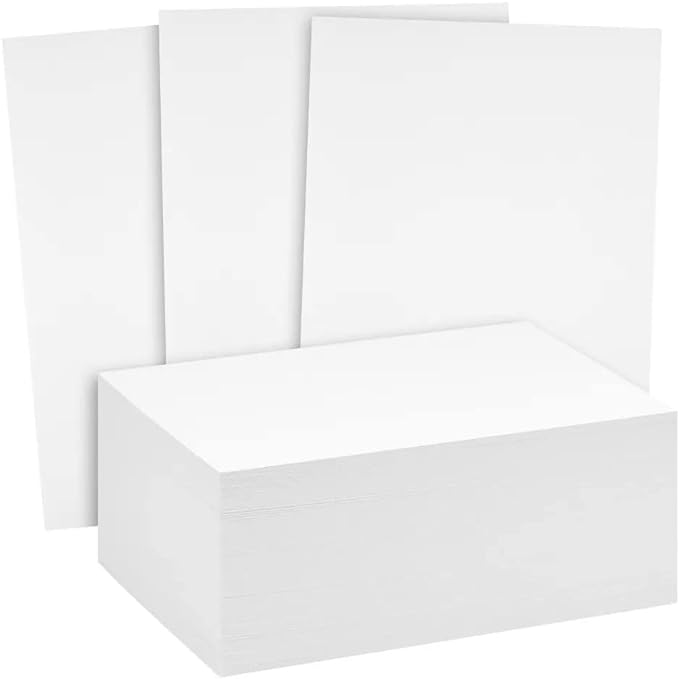 Reskid 200 Pack of Thick Heavyweight Index Cards on 80lb Card Stock - Perfect for Note-Taking, Studying, and Organization - Ideal for Classrooms, Office, and Home Use (11x14, 200, Count)