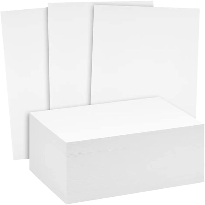 Reskid 100 Pack of Thick Heavyweight Index Cards on 80lb Card Stock - Perfect for Note-Taking, Studying, and Organization - Ideal for Classrooms, Office, and Home Use (5.5x8.5, 100, Count)