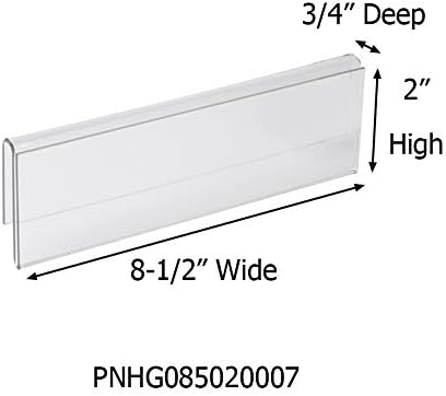 Glass Wall Name Plate Holders - Single Sided 8-1/2" Wide x 2" high (50 - PK, 3/4" Cubicle Wall) by Plastic Products Mfg.