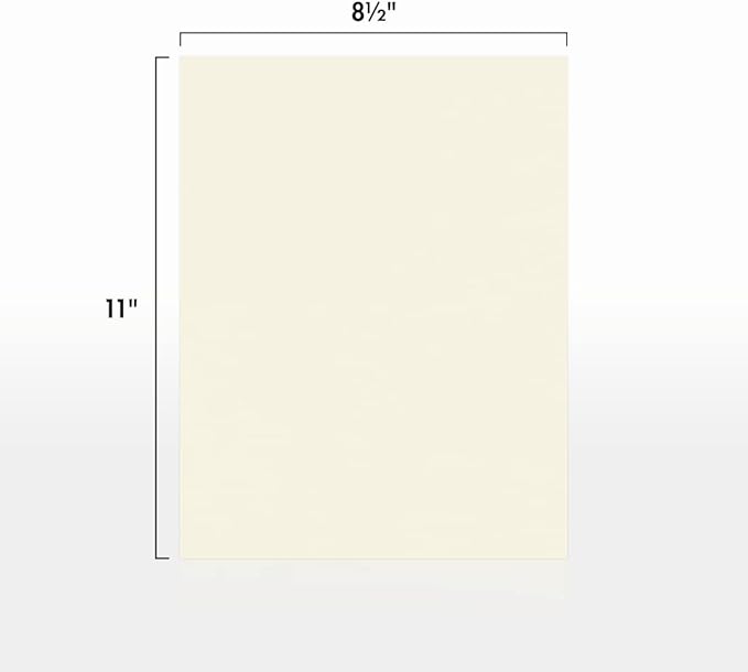 LUXPaper 8.5" x 11" Classic Crest Paper | Letter Size | Baronial Ivory | 24lb. Text | 50 Qty