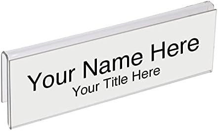 Glass Wall Name Plate Holders - Single Sided 8-1/2" Wide x 2" high (25 - PK, 1" Cubicle Wall) by Plastic Products Mfg.