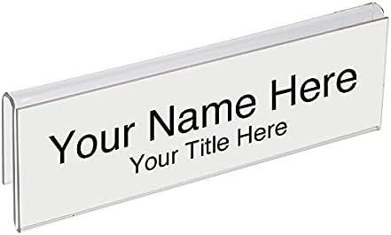 Glass Wall Name Plate Holders - Single Sided 8-1/2" Wide x 2" high (10 - PK, 1/2" Cubicle Wall) by Plastic Products Mfg.