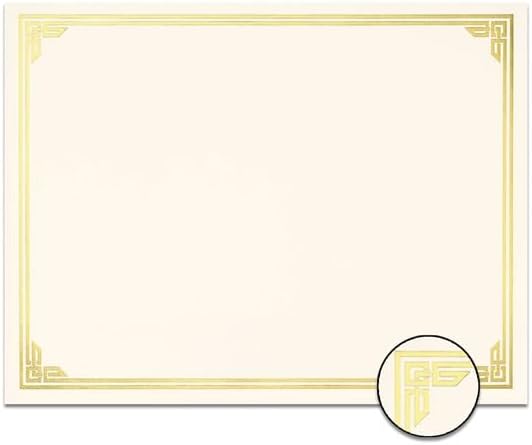 PaperDirect Blue on White Classic Specialty Certificates, 8½ x11, Foil Accents, 50 Count, Certificates And Awards Paper, For School, Work, Diplomas & Award Certificates