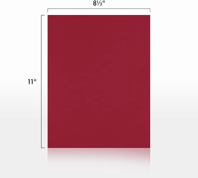 LUXPaper 8.5" x 11" Paper | Letter Size | Garnet Red | 80lb. Text | 250 Qty