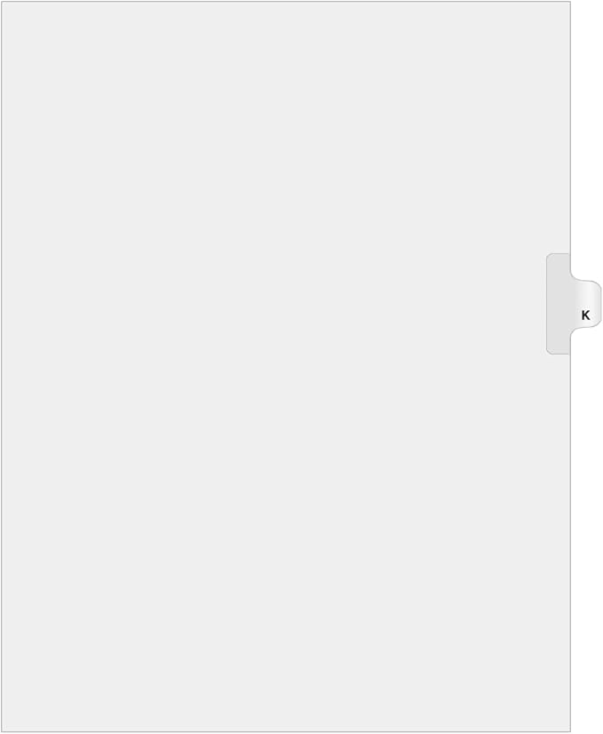Exhibitindexes® Side Letter Tabs - AVE Style Bold Font - Pack of 25