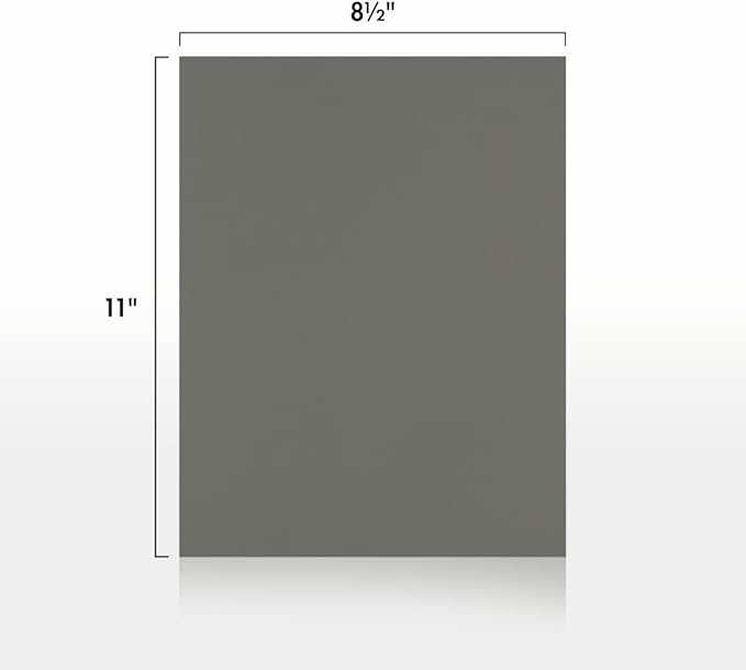 LUXPaper 8.5" x 11" Paper | Letter Size | Smoke Gray | 80lb. Text | 50 Qty