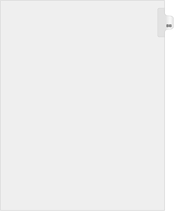 Exhibitindexes® Side Letter Tabs - AVE Style Bold Font - Pack of 25