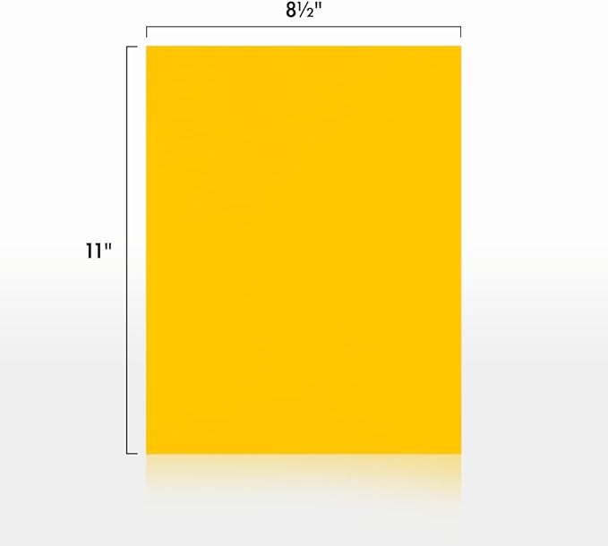 LUXPaper 8.5" x 11" Paper | Letter Size | Sunflower Yellow | 80lb. Text | 50 Qty