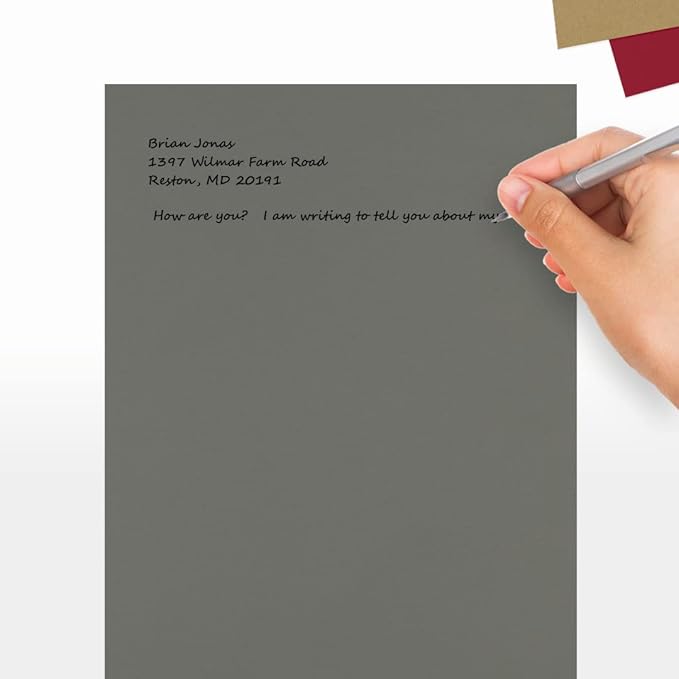 LUXPaper 8.5" x 11" Paper | Letter Size | Smoke Gray | 80lb. Text | 500 Qty