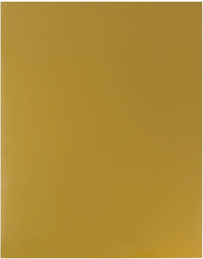 JAM PAPER Laminated Two Pocket Glossy School Folders - Letter Size - High Gloss Gold - 6/Pack