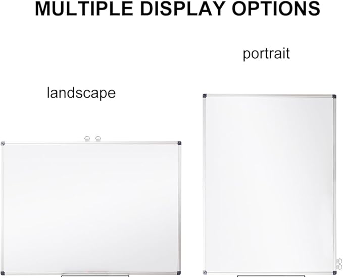 XIWODE 32x44 Inch Magnetic Dry Erase Whiteboard，Silver Aluminum Frame Wall-Mounted for Home School Office Conference Room