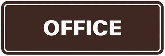 Signs ByLITA Standard Office Sign - Professional Business Signage - Easy to Install (Dark Brown) - Large 1 Pack
