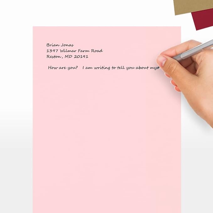 LUXPaper 8.5" x 11" Paper | Letter Size | Candy Pink | 80lb. Text | 250 Qty