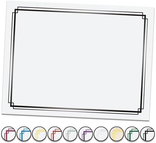 PaperDirect Foil Elegance Specialty Certificates, 50 Sheets of 38lb Cream Paper, 8½" x 11", Double Gold Foil Border, Perfect for Awards, Students, Employees, Volunteers, Course Completion, Diplomas