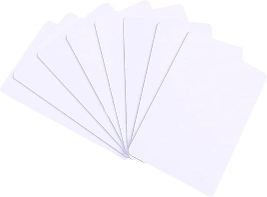 500 Pack - Premium Blank PVC Cards for ID Badge Printers - Premium Quality White CR80 30 Mil (CR8030) by KLMNDUO - Compatible with Most Photo ID Badge Printers(White)