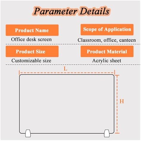 Frosted Acrylic Desk Divider - Free Standing Privacy Panel for Office & Home - Portable Student Test Shield - Enhance Focus & Productivity with Stylish Partition