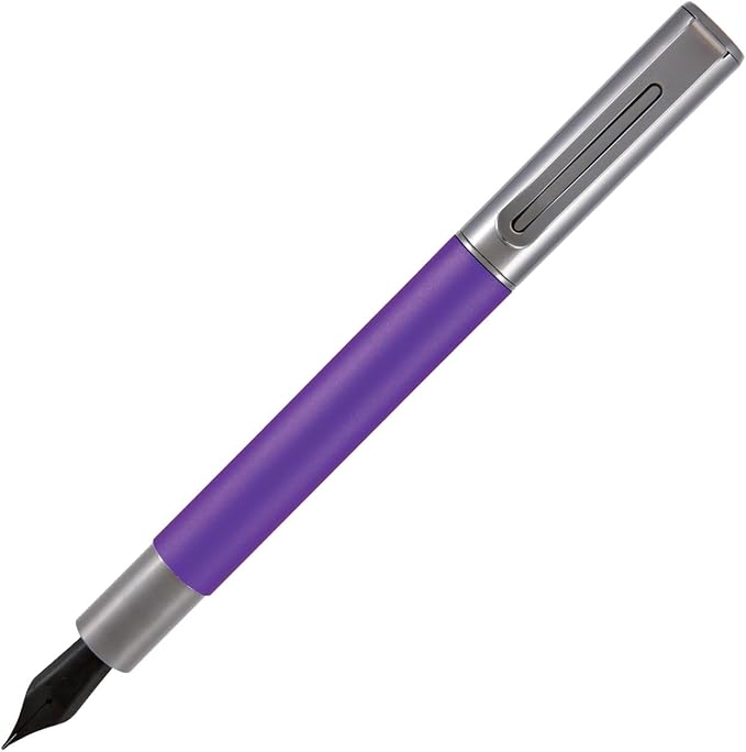 Monteverde USA Ritma Fountain Pen in Purple – Broad Nib, Bold JoWo Stainless Steel, Refillable Ink Cartridge/Converter – Ideal for Executives & Artists