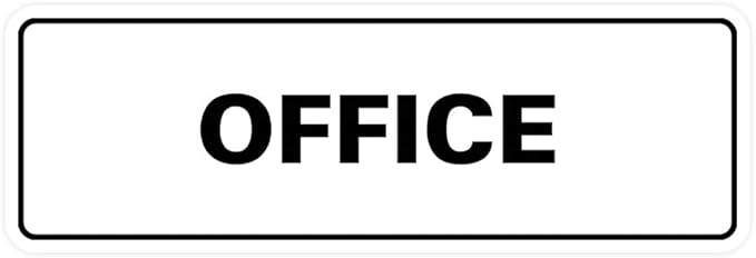 Signs ByLITA Standard Office Sign - Professional Business Signage - Easy to Install (White) - Large 1 Pack