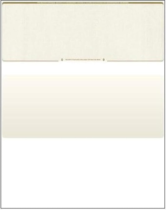 Compuchecks Check on Top Blank Check Paper - 2500 Pack, Quick-Books & Laser Printer Compatible - Security Business Checks with Voucher - 8.5" x 11" Gold Diamond