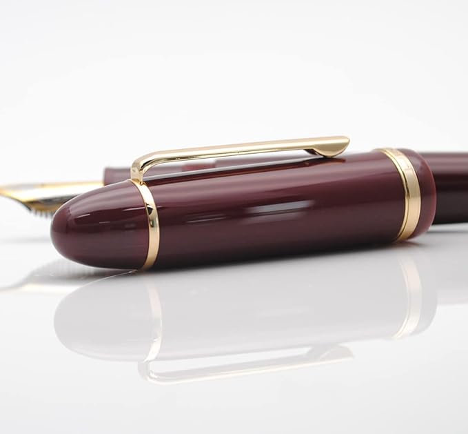 JINHAO X159 Fountain Pen (EF Nib 0.38mm, Wine Red with Gold Clip)