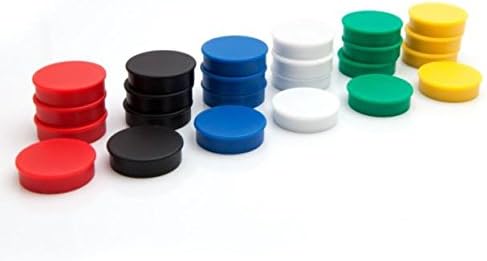 Bullseye Office 24 Round Green Fridge Magnets, Button Shaped, Small Colorful Magnetic Discs for Kitchen, Cabinet or Classroom, Perfect Whiteboard Supplies for Teachers (Green)