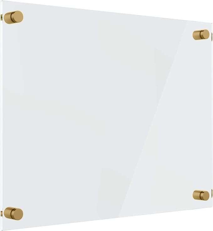 Ships Next Day, Made in USA - Acrylic Dry Erase Board | Non-Magnetic Dry Erase Board | Hanging Frameless White Board | Acrylic for Office, School and Home Walls | for Kids & Adults (Clear - 36x48)