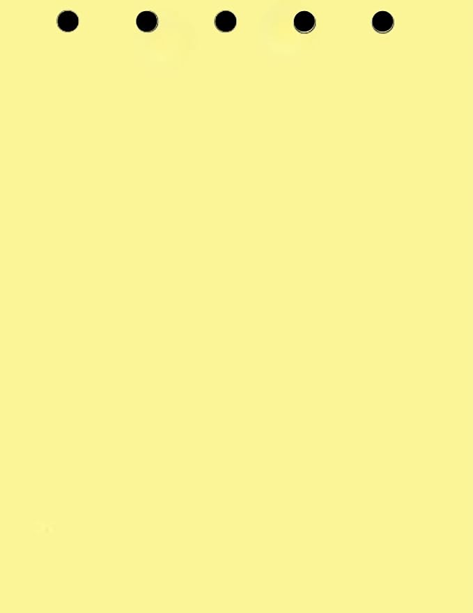Limited Papers(TM) Writing and Copy Paper, Variation of Colors 8.5" x 11", 5 Hole Top-Punched, 20 Pound Text, 500 Sheets Per Ream. (2500, Canary)