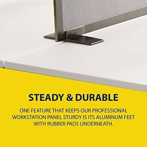 OBEX Acoustical Free Standing Privacy Screen, Cubicle Accessories Desk Privacy Panel, Desk Dividers for Office, Office Furniture Partitions Portable Sound Proof Dividers, 18" x 60", Graphite