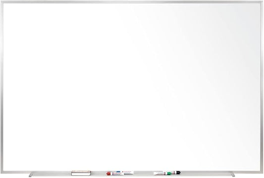 Ghent 4 x 6 Aluminum Frame Porcelain Magnetic Whiteboard, 1 Marker, 1 Eraser", M1-46-4