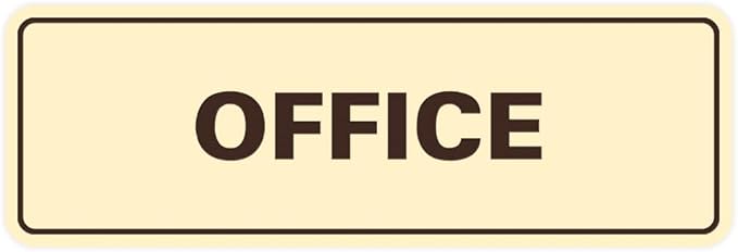 Signs ByLITA Standard Office Sign - Professional Business Signage - Easy to Install (Ivory/Dark Brown) - Medium 1 Pack
