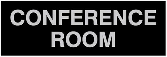 Signs ByLITA Basic Conference Room Sign (Black/Silver) - Small