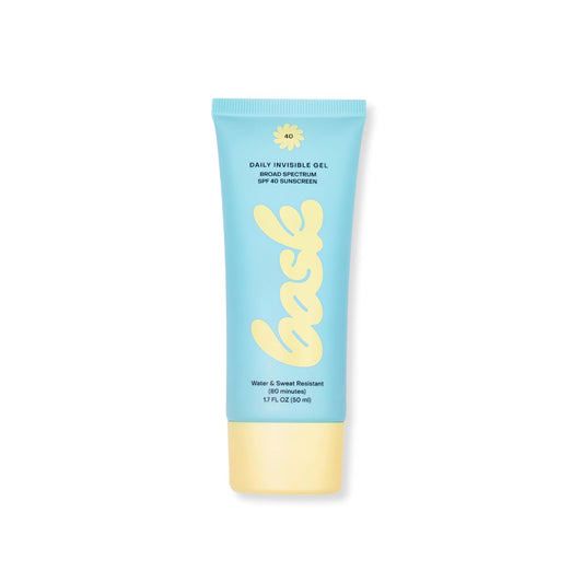 Bask Suncare SPF 40 Daily Invisible Gel Face Sunscreen - Broad Spectrum Protection, Fragrance Free, Makeup Primer, Hydrating, Lightweight & Fast Absorbing, Dermatologist Recommended, 1.7 fl oz