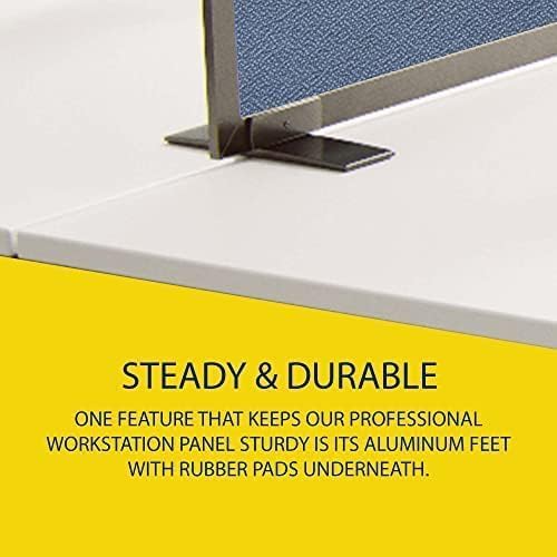 OBEX Acoustical Free Standing Privacy Screen, Cubicle Accessories Desk Privacy Panel, Desk Dividers for Office, Office Furniture Partitions Portable Sound Proof Dividers, 12" x 30", Twilight