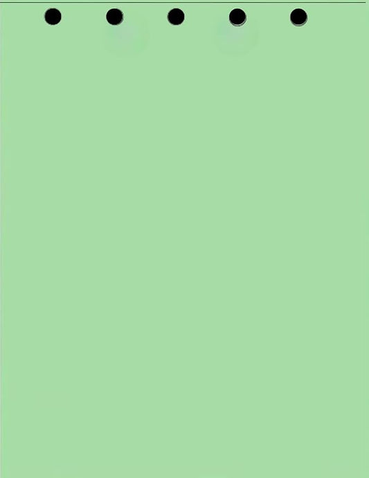 Limited Papers(TM) Writing and Copy Paper, Variation of Colors 8.5" x 11", 5 Hole Top-Punched, 20 Pound Text, 500 Sheets Per Ream. (500, Green)