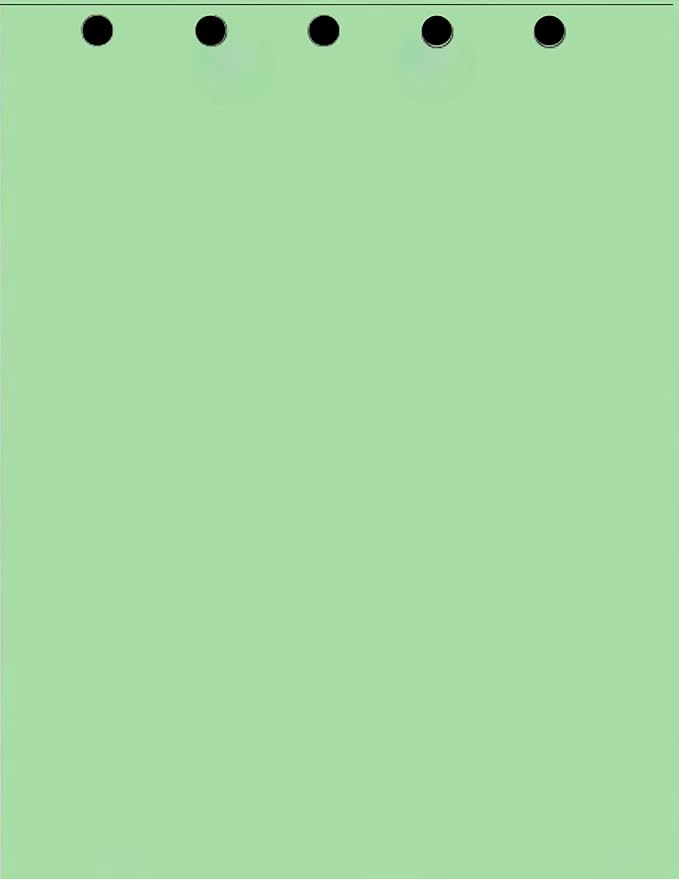 Limited Papers(TM) Writing and Copy Paper, Variation of Colors 8.5" x 11", 5 Hole Top-Punched, 20 Pound Text, 500 Sheets Per Ream. (2500, Green)