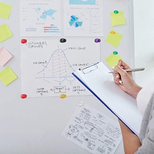 MHDMAG Magnetic Push Pins Powerful Strong Push Pin Magnets for Fridge Whiteboards Calendars Maps in School & Office Pack of 32,Purple