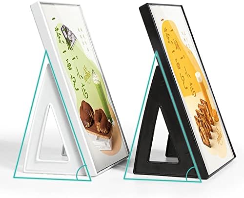 ECKEK ABS Plastic Sign Holder，Menu Displays L Shape Sign Stand Vertical/Horizontal Use (Black A3 297×420mm/11.69×16.54inches)