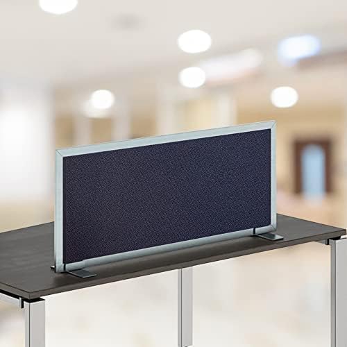 OBEX Acoustical Free Standing Privacy Screen, Cubicle Accessories Desk Privacy Panel, Desk Dividers for Office, Office Furniture Partitions Portable Sound Proof Dividers, 18" x 48", Slate