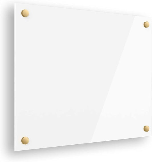 Ships Next Day, Made in USA - Acrylic Dry Erase Board | Non-Magnetic Dry Erase Board | Hanging Frameless White Board | Acrylic for Office, School and Home Walls | for Kids & Adults (White - 36x48)